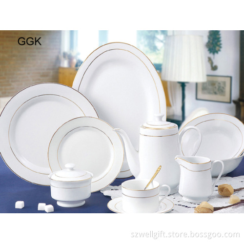 Tableware Porcelain Dinnerware, Dinner Plate, Soup Plate, Salad Bowl Set